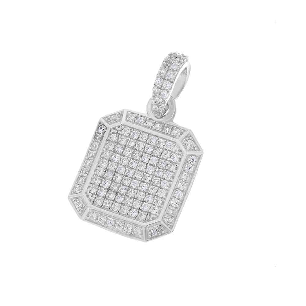 Dog Tag Cluster Charm Pendant ER23104APD